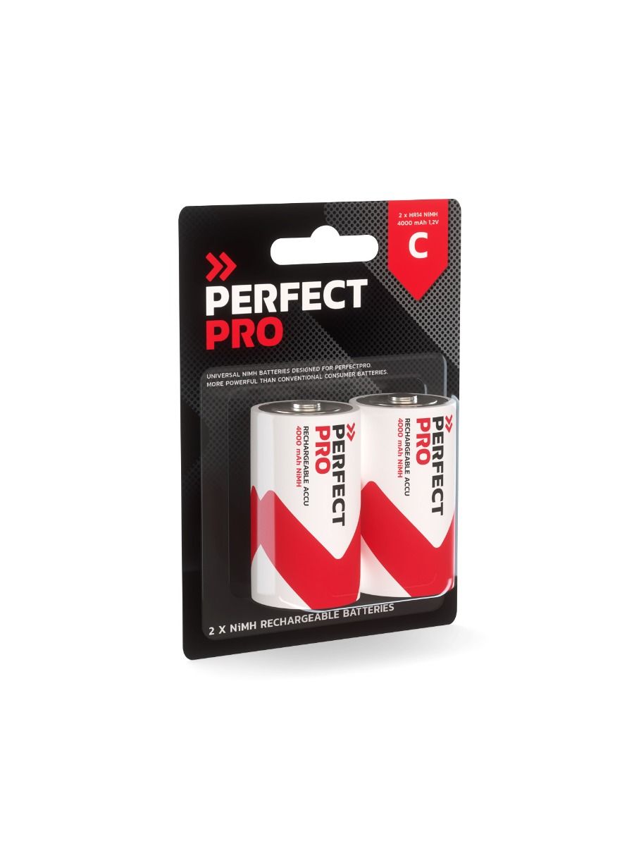 NiMH 4000 mAh, 2 stuks C