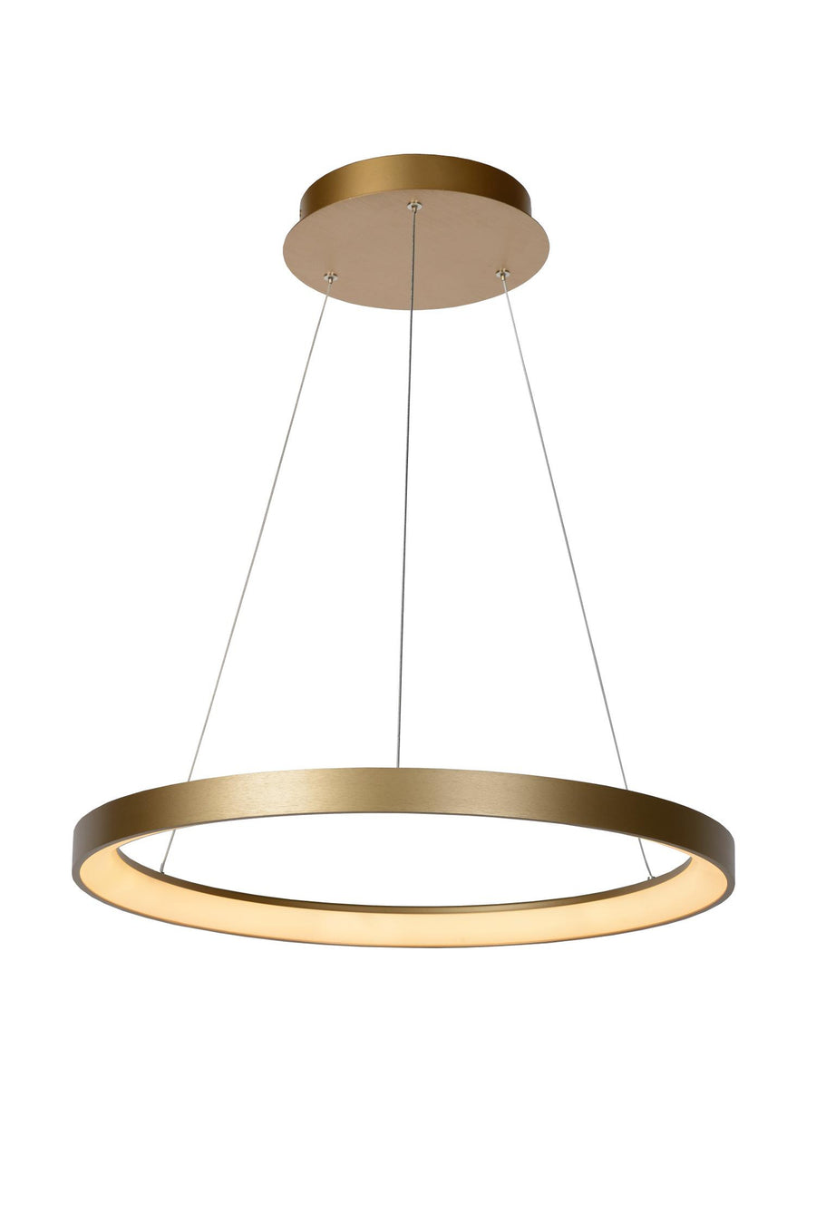Lucide VIDAL dimbare LED-hanglamp Ø 58 cm, 48 W, matgoud / messing