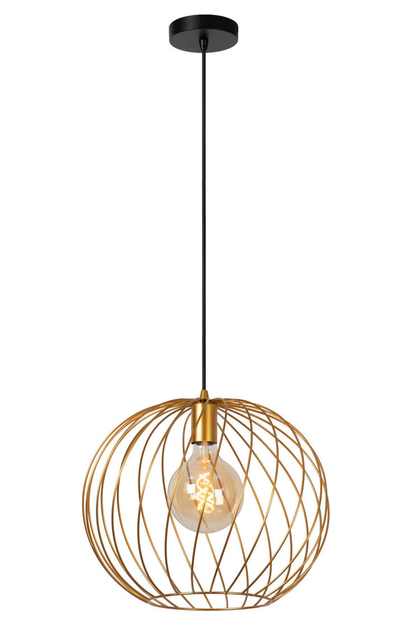 Lucide DANZA hanglamp Ø 40 cm, E27, matgoud / messing