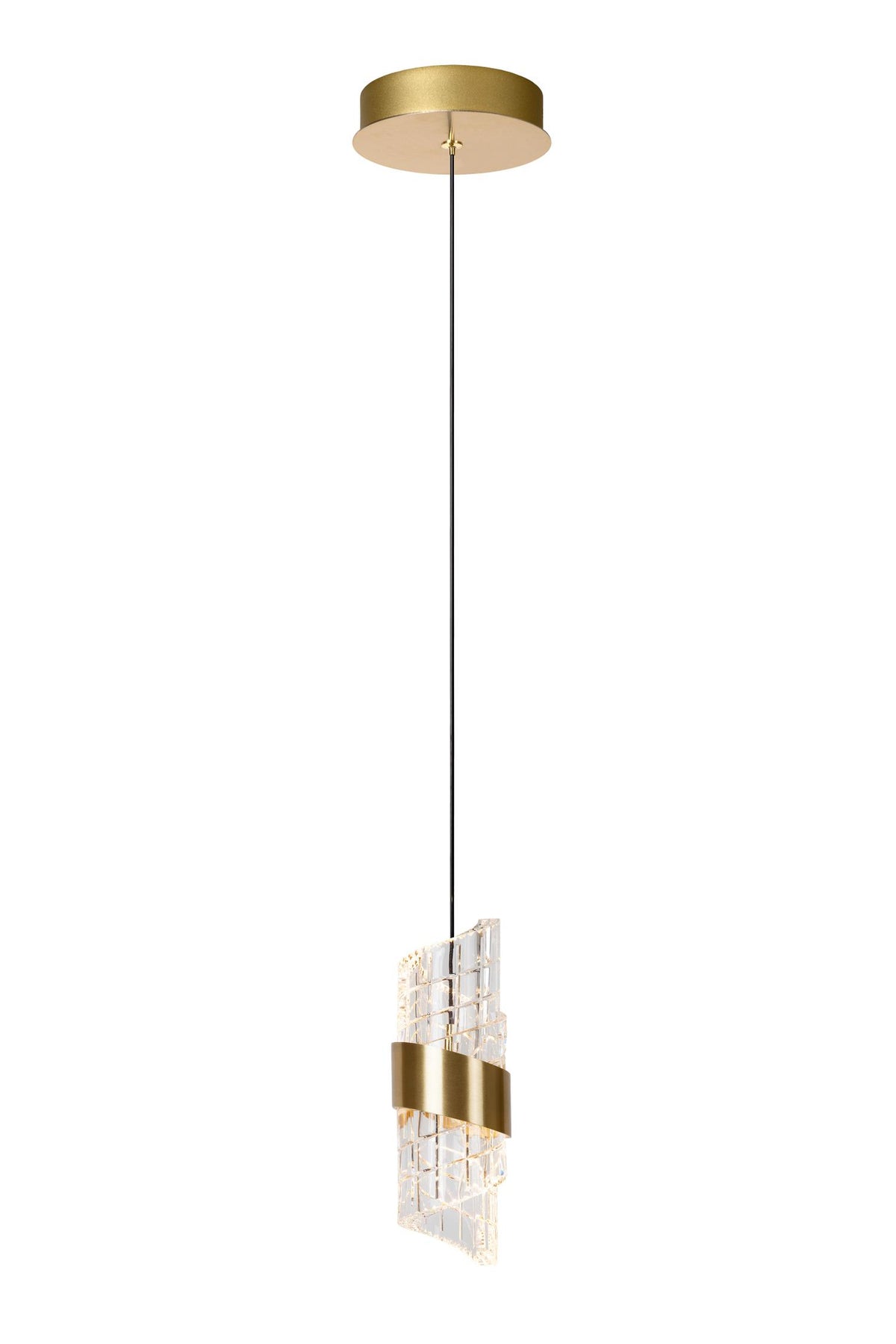 Lucide KLIGANDE LED-hanglamp Ø 13 cm, 9 W, matgoud / messing