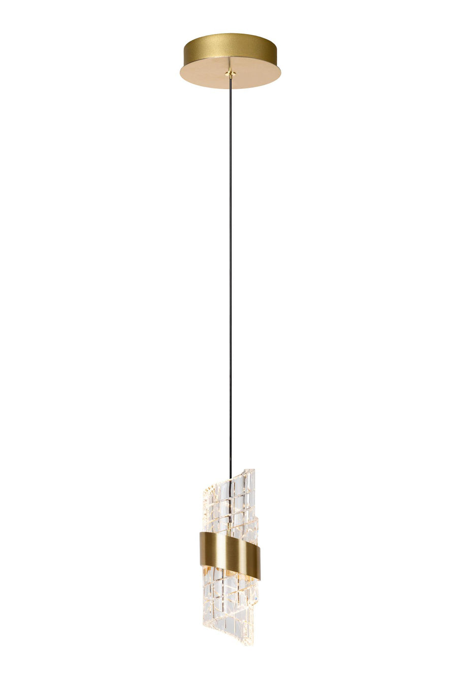 Lucide KLIGANDE LED-hanglamp Ø 13 cm, 9 W, matgoud / messing