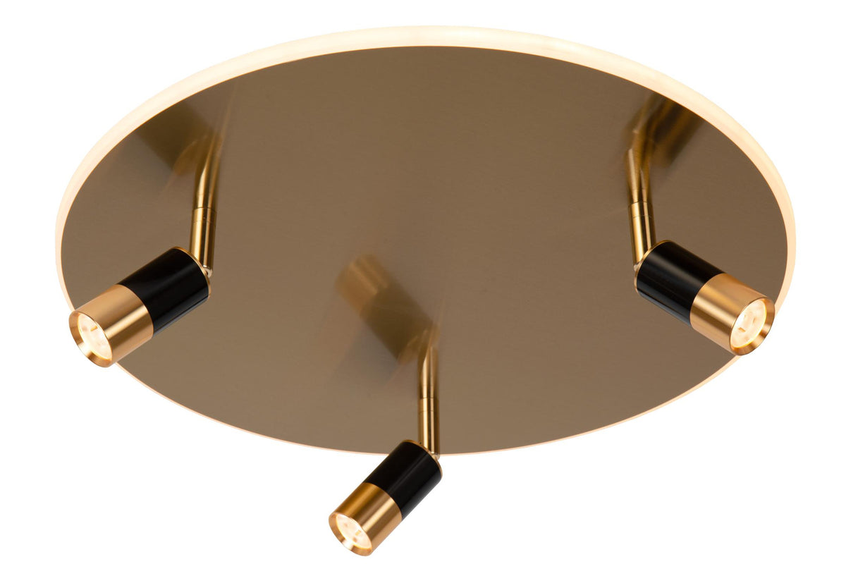 Lucide JUBEL LED-plafondlamp Ø 48 cm, 2500–3000 K, matgoud / messing
