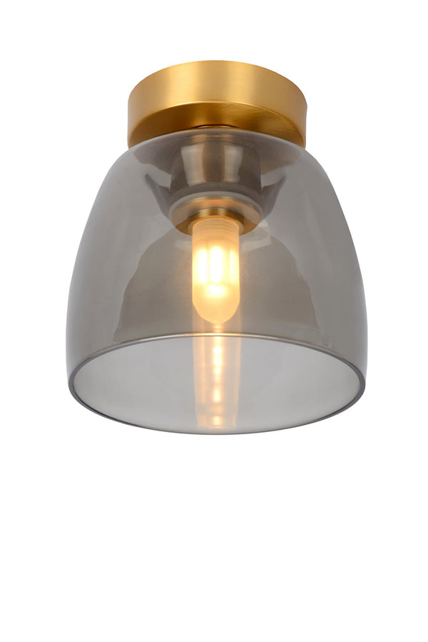 Lucide TYLER plafondlamp voor de badkamer Ø 16,1 cm, G9, IP44, matgoud / messing