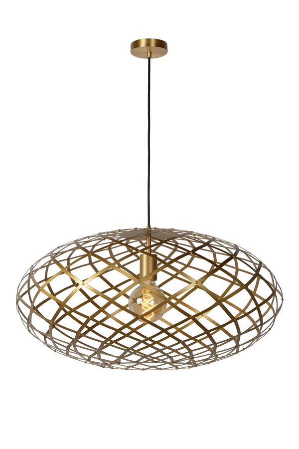 Lucide WOLFRAM hanglamp Ø 65 cm, E27, matgoud / messing