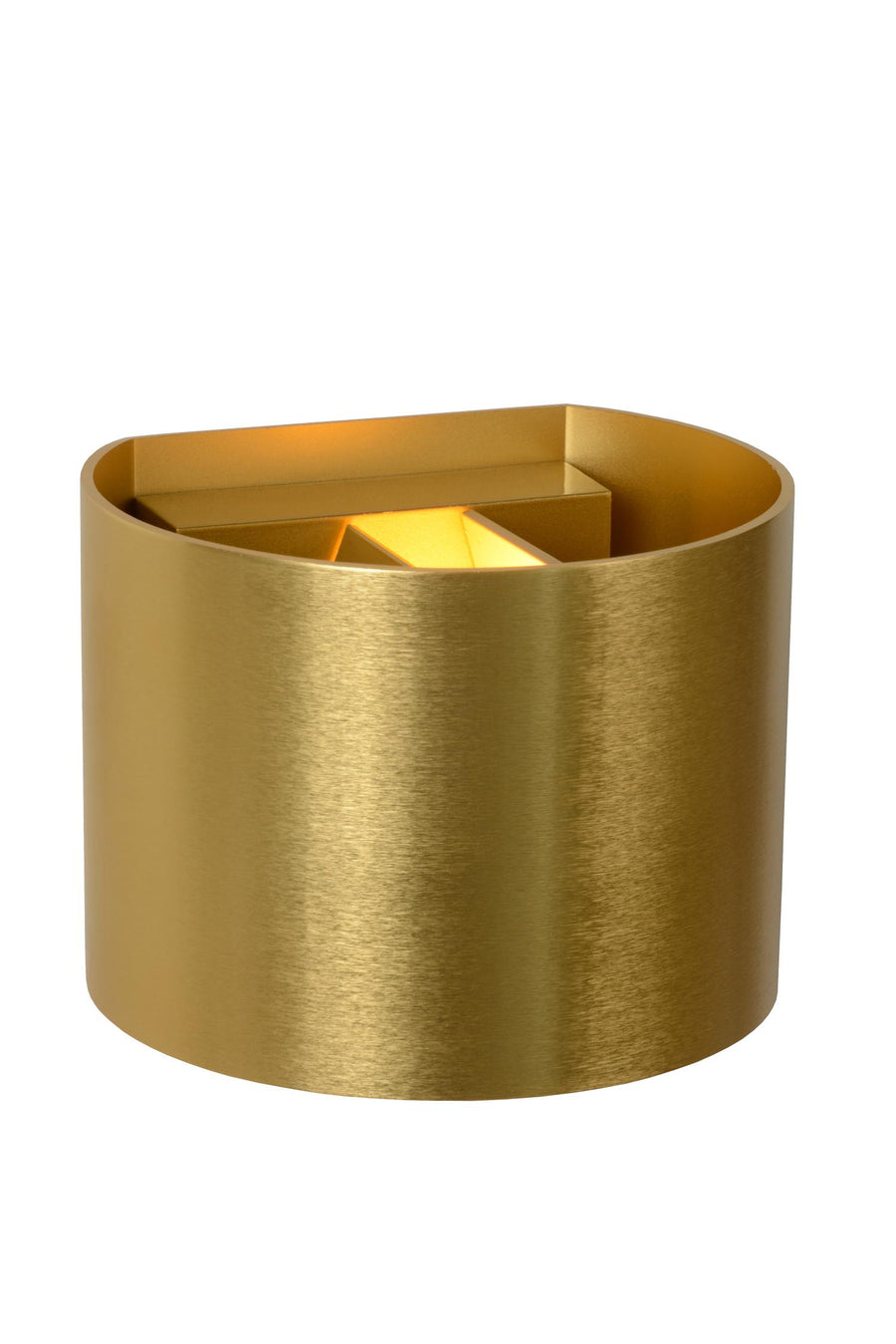 Lucide XIO dimbare LED-wandlamp 3,5 W, matgoud / messing