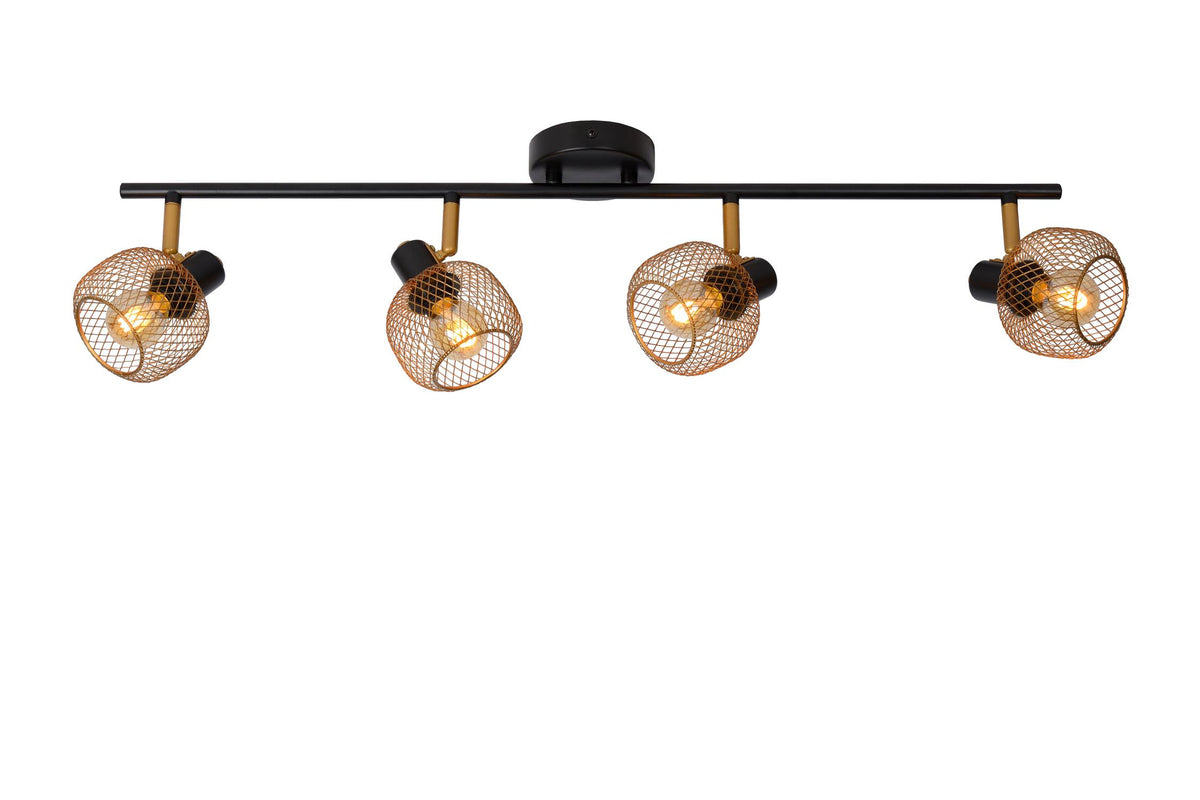 Lucide MAREN plafondspot 4 × E14, matgoud / messing