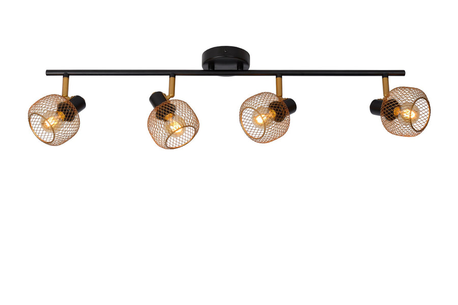 Lucide MAREN plafondspot 4 × E14, matgoud / messing
