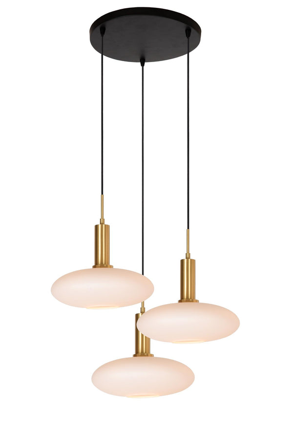 Lucide SINGALA hanglamp Ø 55 cm, 3 × E27, matgoud / messing