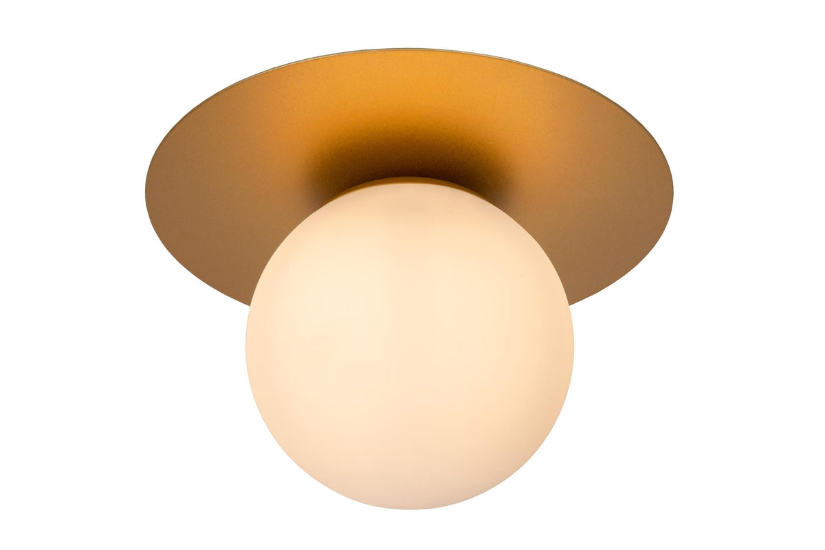 Lucide TRICIA plafondlamp Ø 25 cm, E27, matgoud / messing