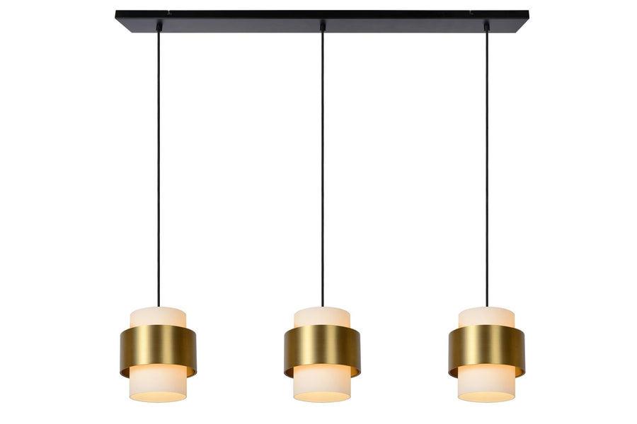 Lucide FIRMIN hanglamp 3 × E27, matgoud / messing