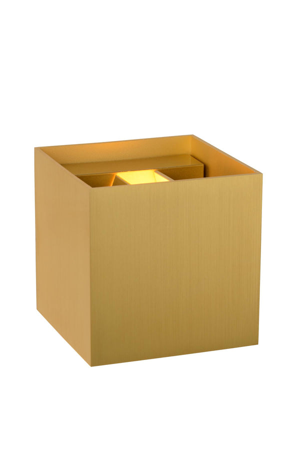 Lucide XIO dimbare LED-wandlamp 4 W, matgoud / messing
