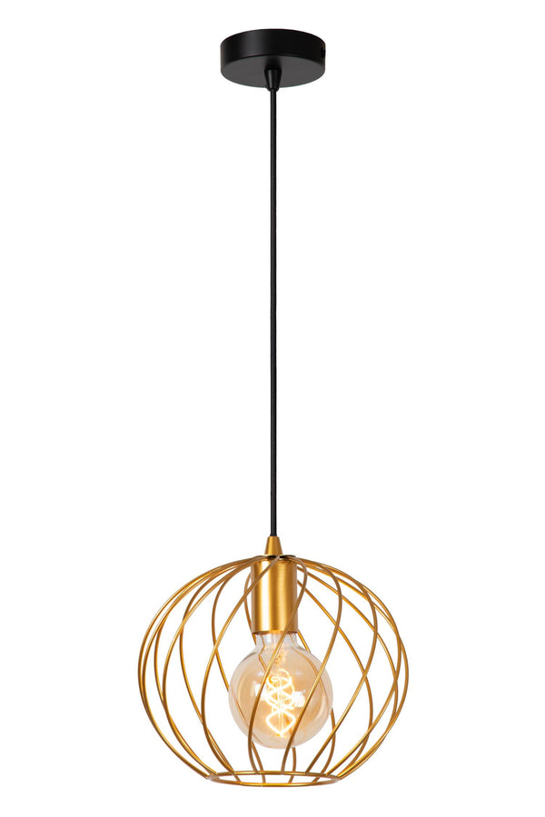 Lucide DANZA hanglamp Ø 25 cm, E27, matgoud / messing