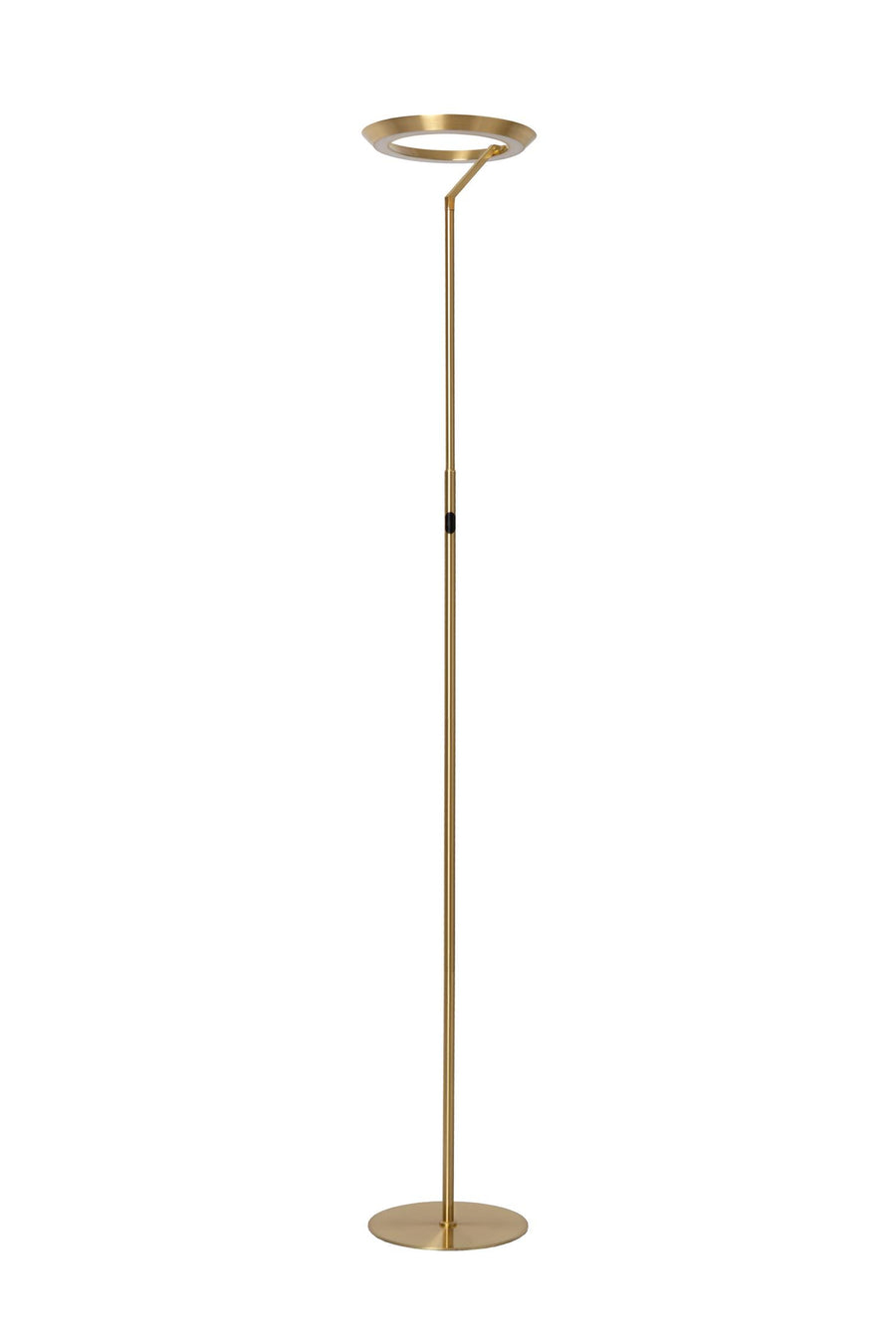 Lucide CELESTE dimbare LED-vloerlamp Ø 28 cm, 21 W, matgoud / messing