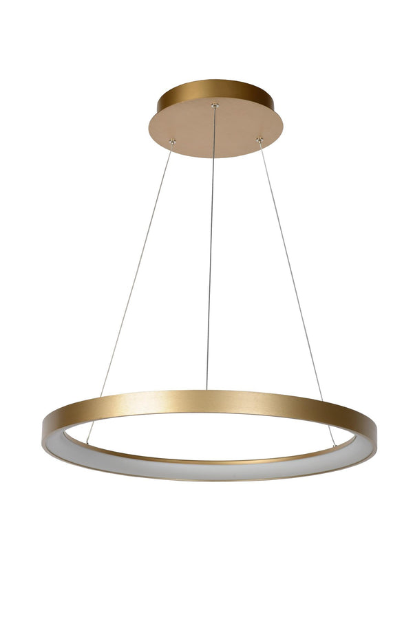 Lucide VIDAL dimbare LED-hanglamp Ø 58 cm, 48 W, matgoud / messing