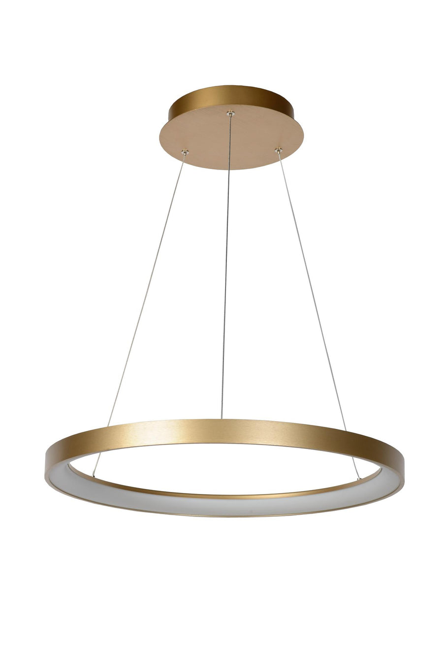 Lucide VIDAL dimbare LED-hanglamp Ø 58 cm, 48 W, matgoud / messing