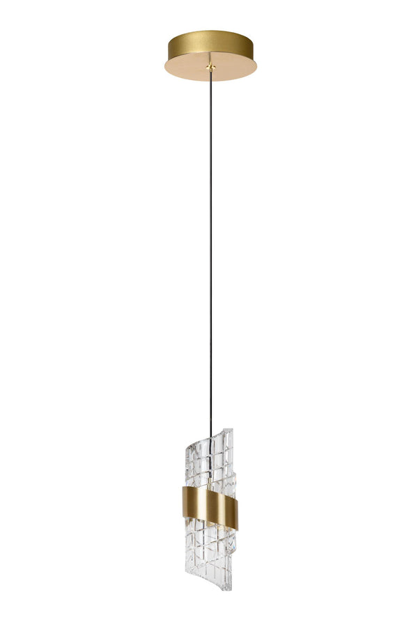 Lucide KLIGANDE LED-hanglamp Ø 13 cm, 9 W, matgoud / messing
