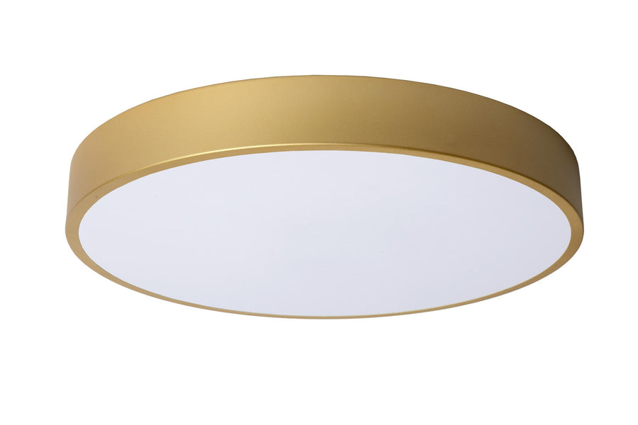 Lucide UNAR plafondlamp Ø 39,5 cm, matgoud / messing