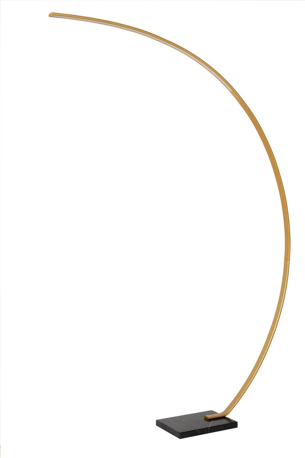 Lucide CURVE dimbare LED-booglamp 15 W, matgoud / messing
