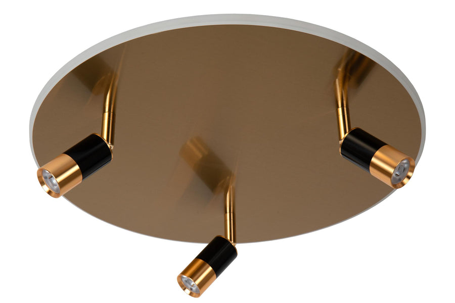 Lucide JUBEL LED-plafondlamp Ø 48 cm, 2500–3000 K, matgoud / messing