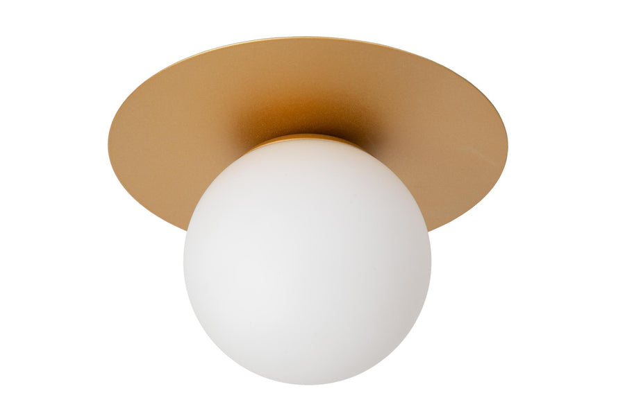 Lucide TRICIA plafondlamp Ø 25 cm, E27, matgoud / messing