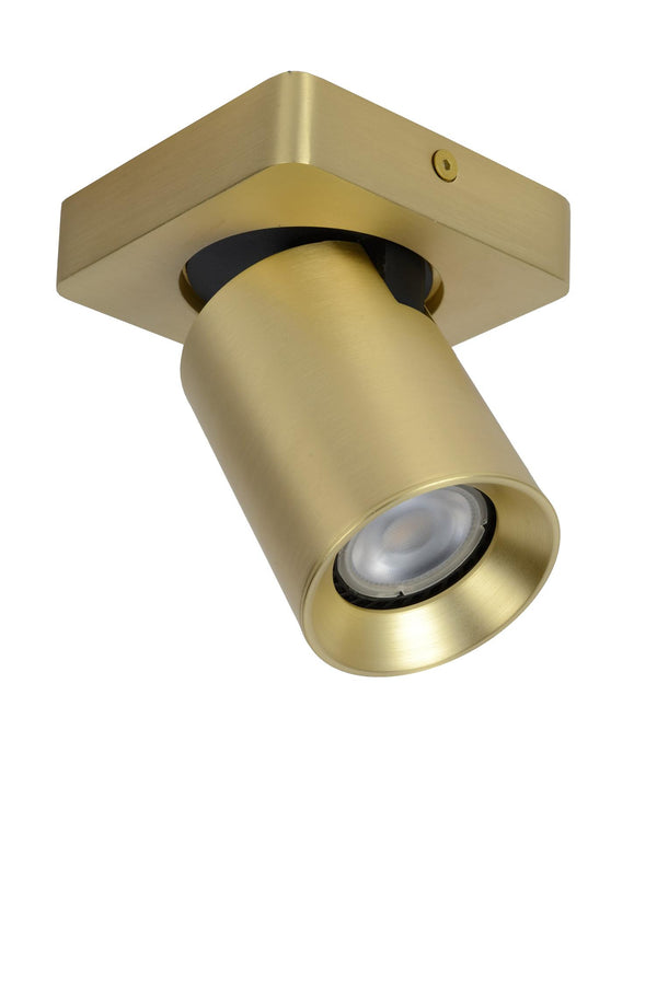 Lucide NIGEL dimbare LED-plafondspot GU10, 5 W, 2200–3000 K, matgoud / messing