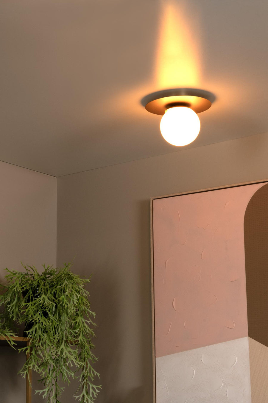 Lucide TRICIA plafondlamp Ø 25 cm, E27, matgoud / messing