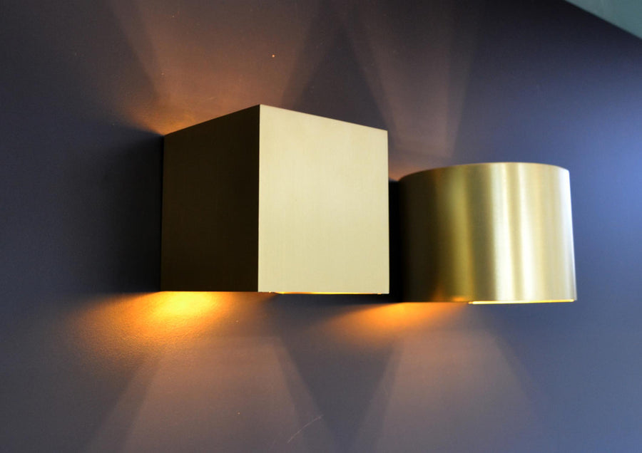 Lucide XIO dimbare LED-wandlamp 4 W, matgoud / messing