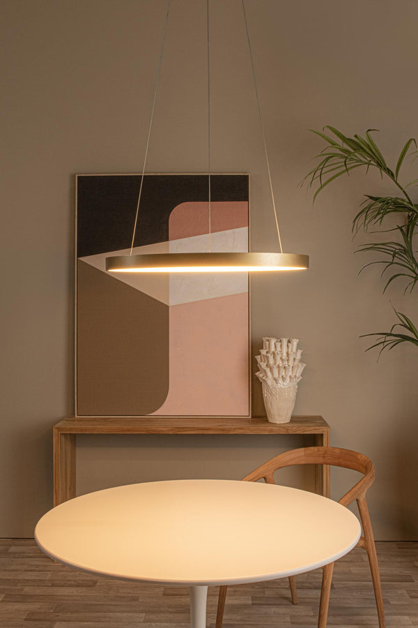 Lucide VIDAL dimbare LED-hanglamp Ø 58 cm, 48 W, matgoud / messing