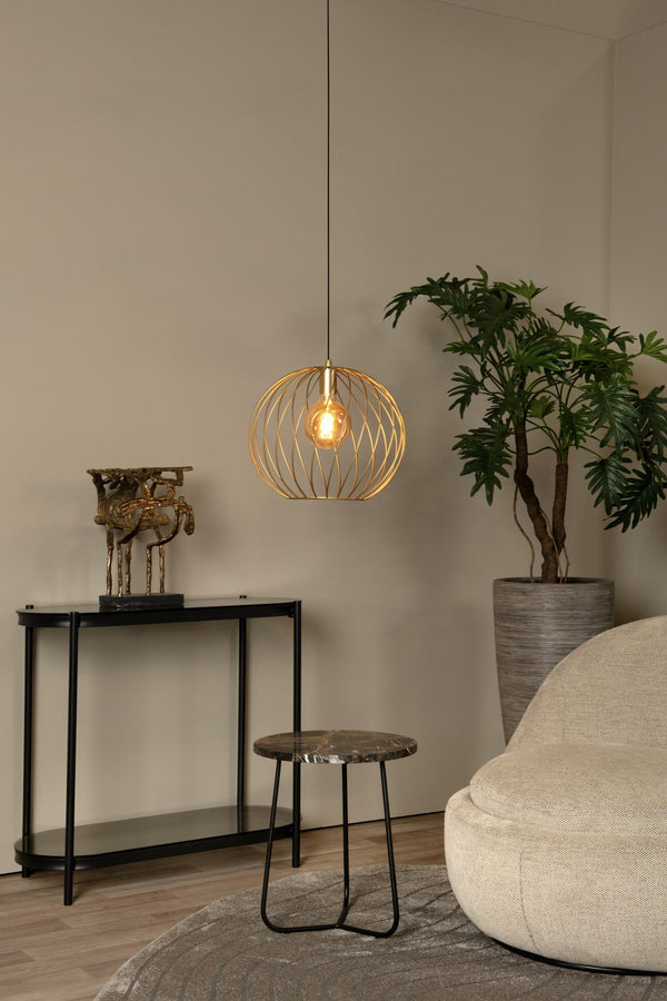 Lucide DANZA hanglamp Ø 40 cm, E27, matgoud / messing