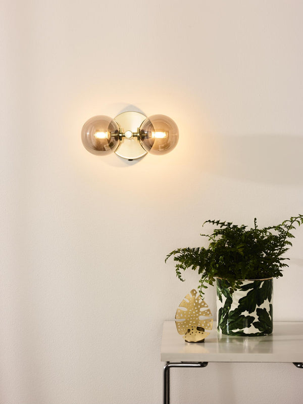 Lucide TYCHO wandlamp 2 × G9, matgoud / messing
