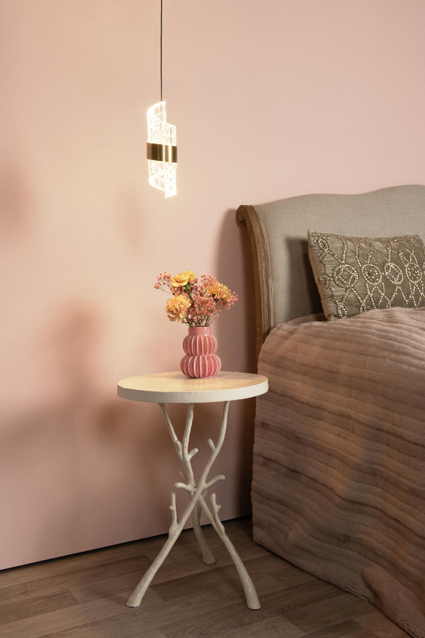 Lucide KLIGANDE LED-hanglamp Ø 13 cm, 9 W, matgoud / messing