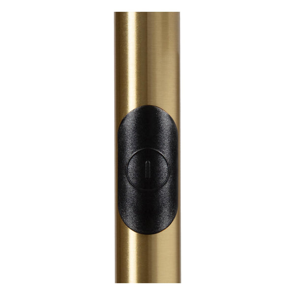 Lucide CELESTE dimbare LED-vloerlamp Ø 28 cm, 21 W, matgoud / messing