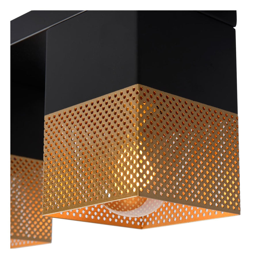Lucide RENATE plafondlamp 2 × E27, matgoud / messing
