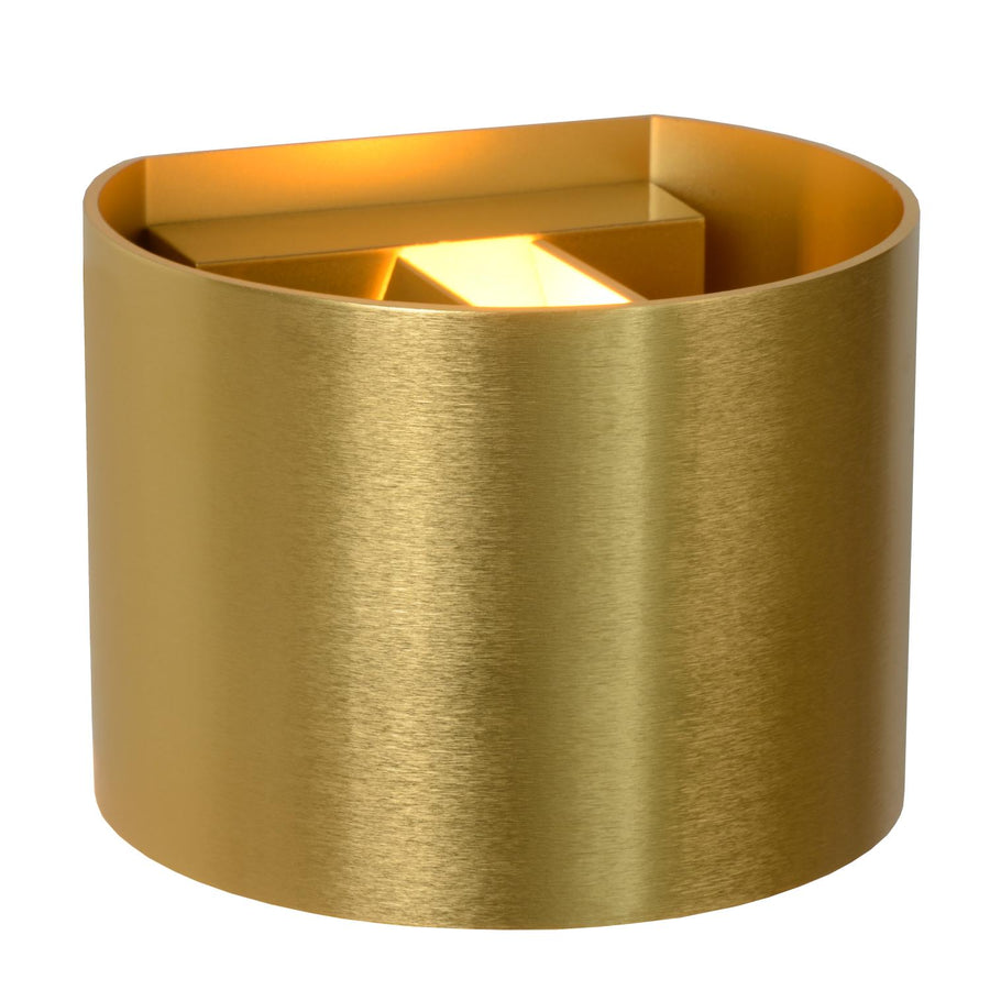 Lucide XIO dimbare LED-wandlamp 3,5 W, matgoud / messing