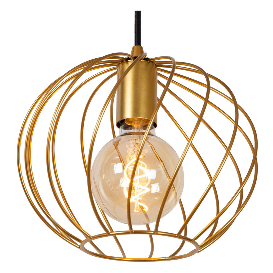 Lucide DANZA hanglamp Ø 50 cm, 3 × E27, matgoud / messing