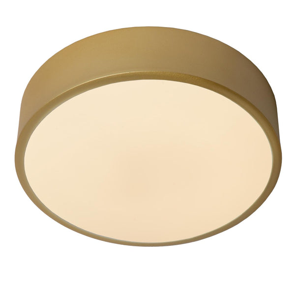 Lucide UNAR plafondlamp Ø 20 cm, matgoud / messing