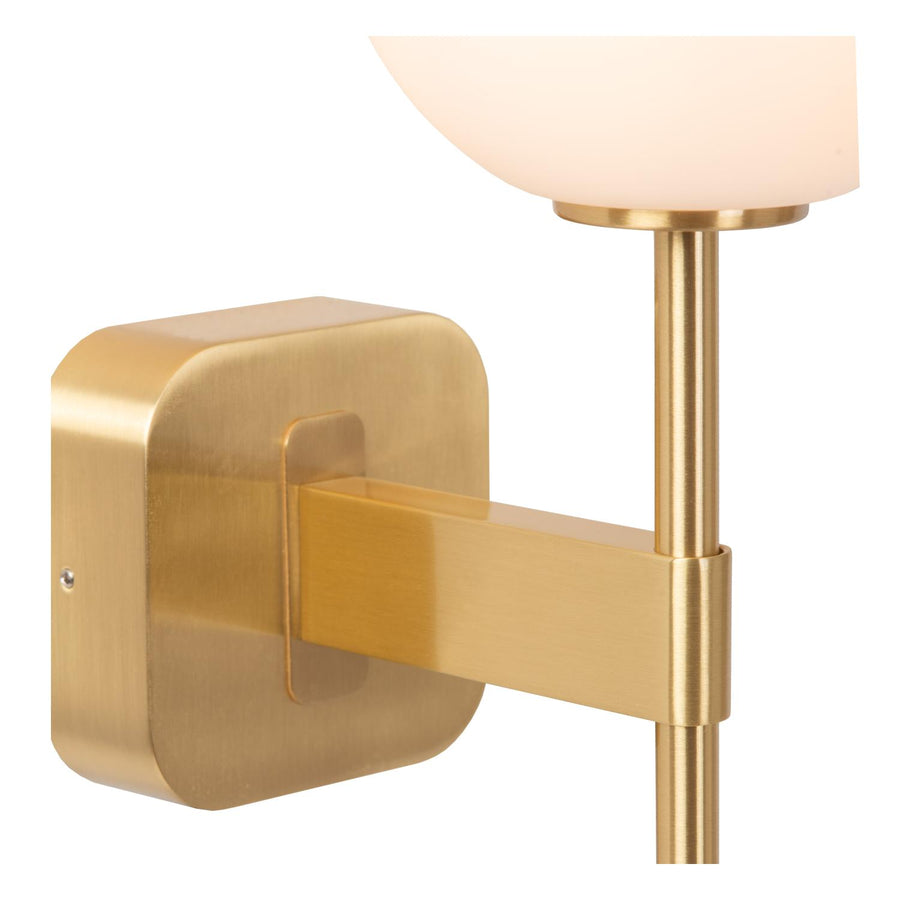 Lucide ELDA wandlamp voor de badkamer G9, IP44, matgoud / messing