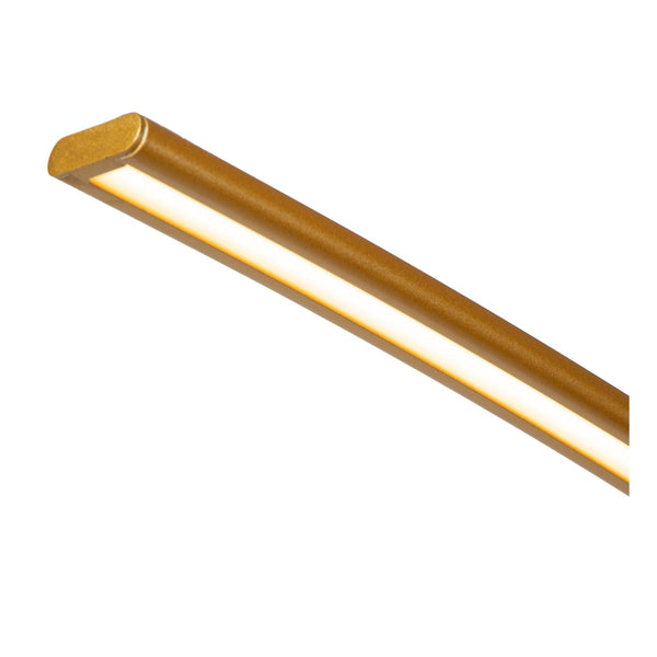 Lucide CURVE dimbare LED-booglamp 15 W, matgoud / messing