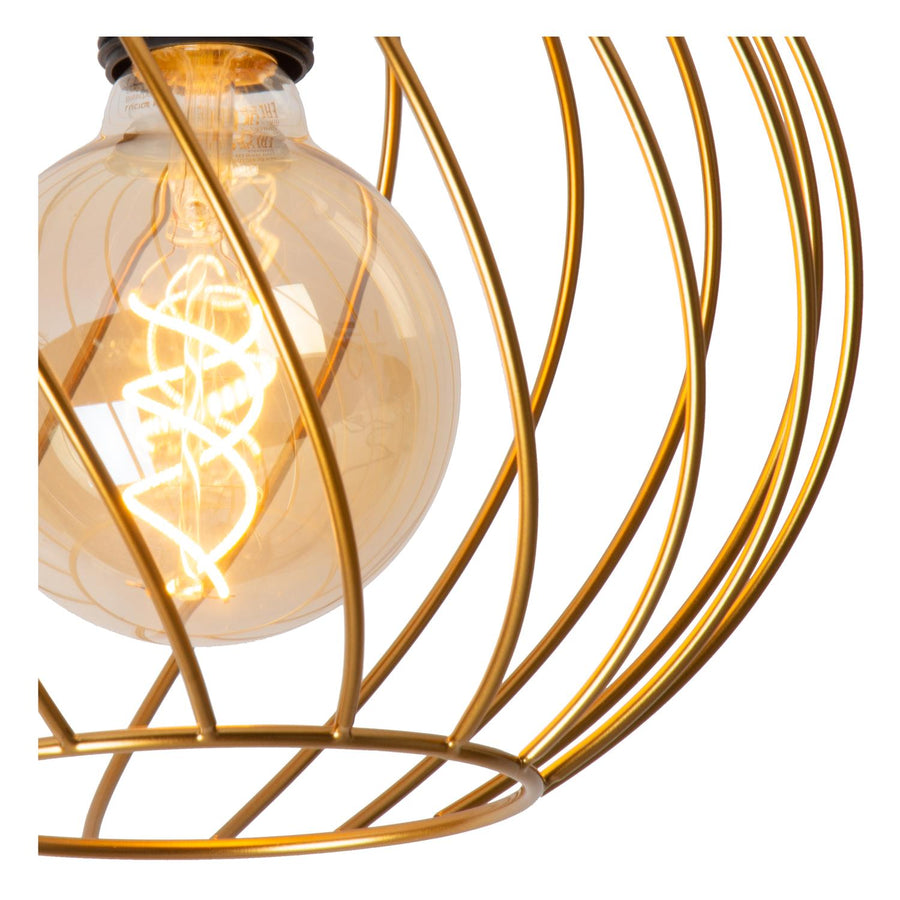 Lucide DANZA plafondlamp Ø 25 cm, E27, matgoud / messing