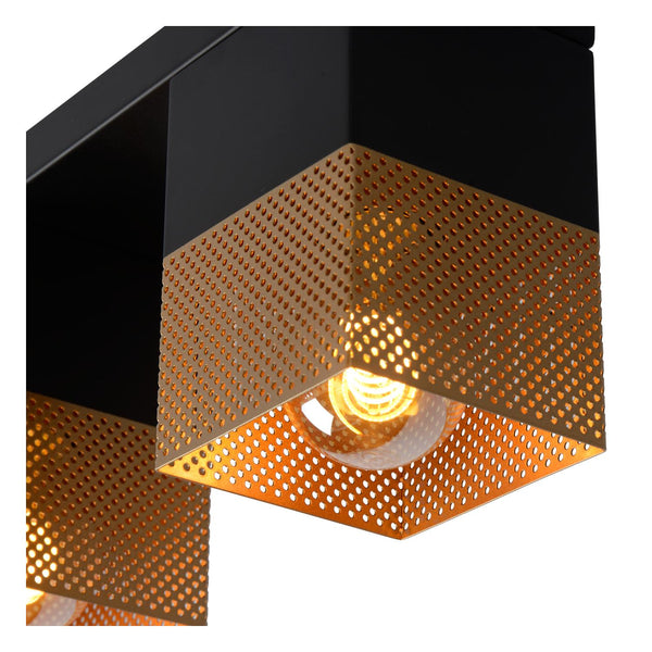Lucide RENATE plafondlamp 3 × E27, matgoud / messing