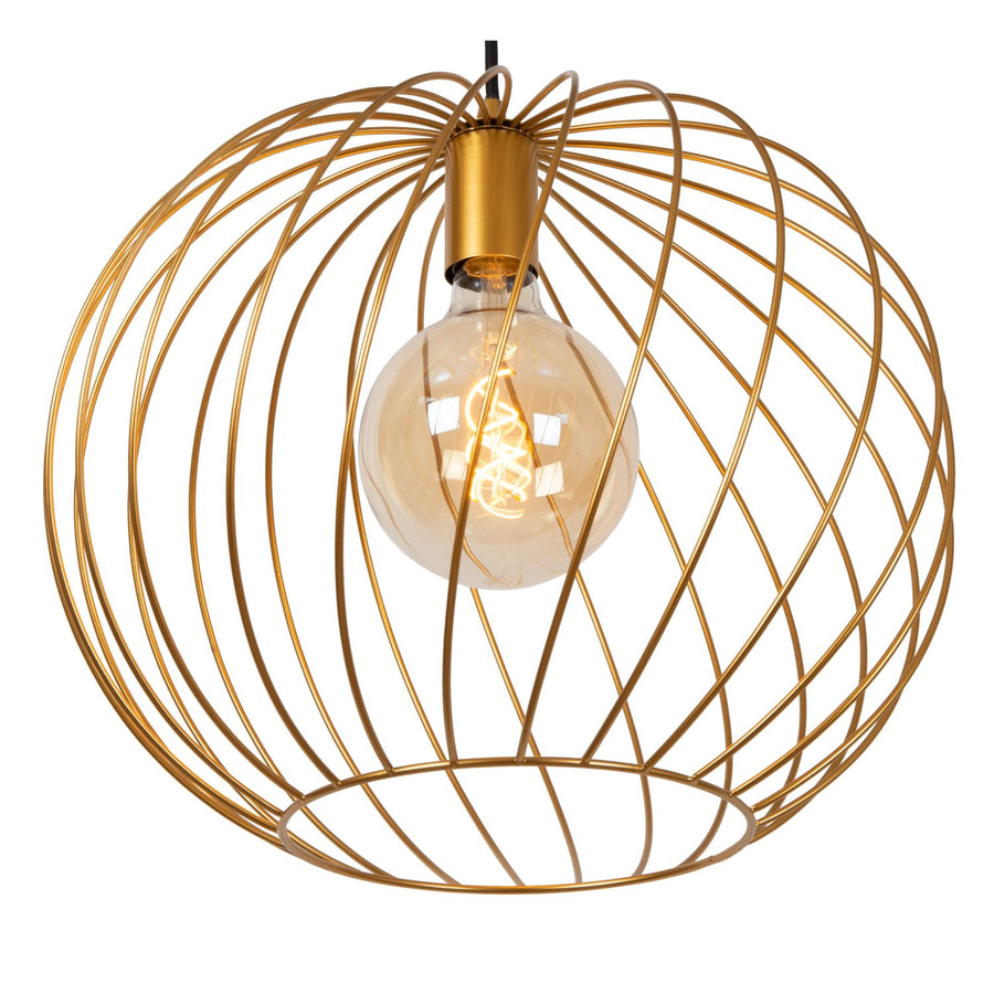 Lucide DANZA hanglamp Ø 40 cm, E27, matgoud / messing