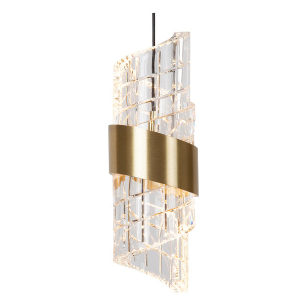 Lucide KLIGANDE dimbare LED-hanglamp Ø 30 cm, 5 × 8 W, matgoud / messing