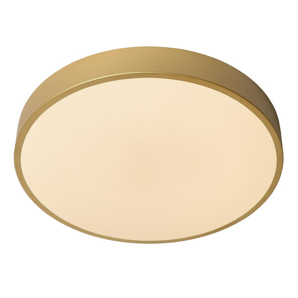 Lucide UNAR plafondlamp Ø 39,5 cm, matgoud / messing