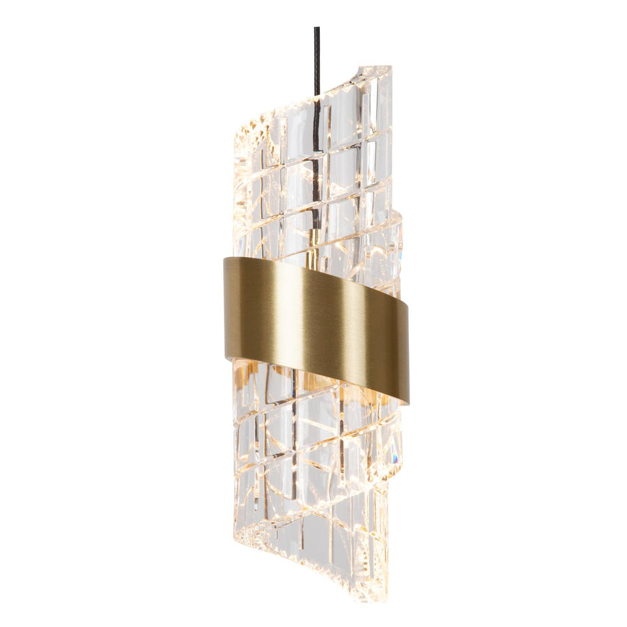 Lucide KLIGANDE dimbare LED-hanglamp Ø 25 cm, 3 × 8 W, matgoud / messing