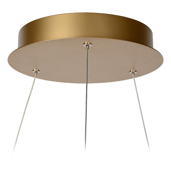 Lucide VIDAL dimbare LED-hanglamp Ø 58 cm, 48 W, matgoud / messing