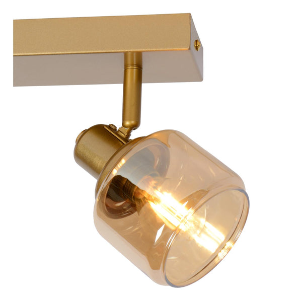 Lucide BJORN plafondspot 2 × E14, matgoud / messing