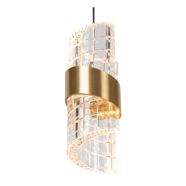 Lucide KLIGANDE LED-hanglamp Ø 13 cm, 9 W, matgoud / messing