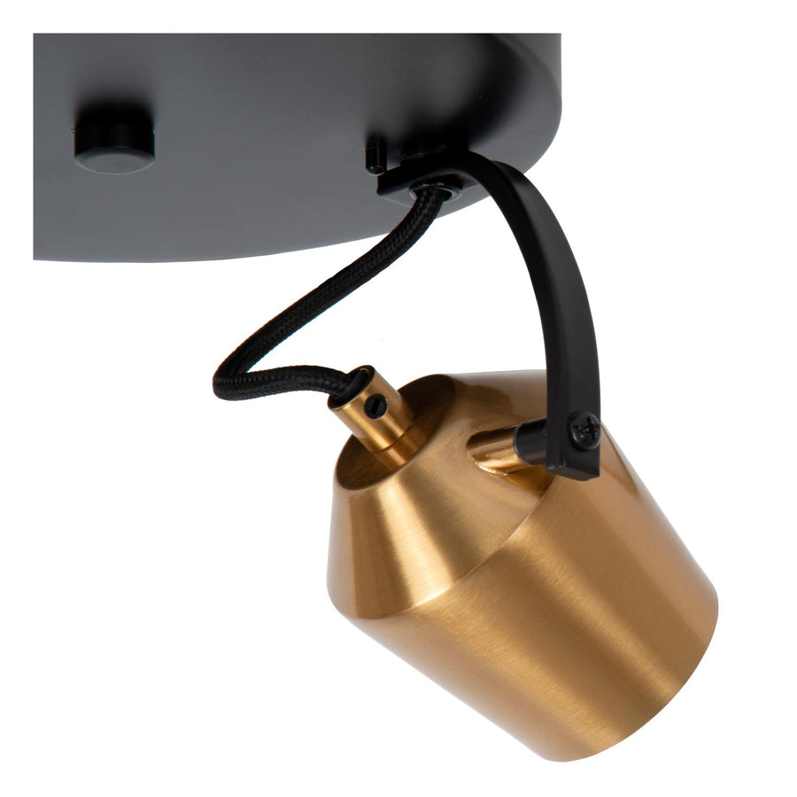 Lucide EMILE plafondspot Ø 20 cm, 2 × GU10, matgoud / messing