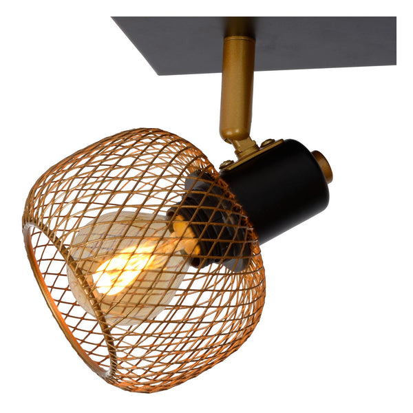 Lucide MAREN plafondspot 2 × E14, matgoud / messing