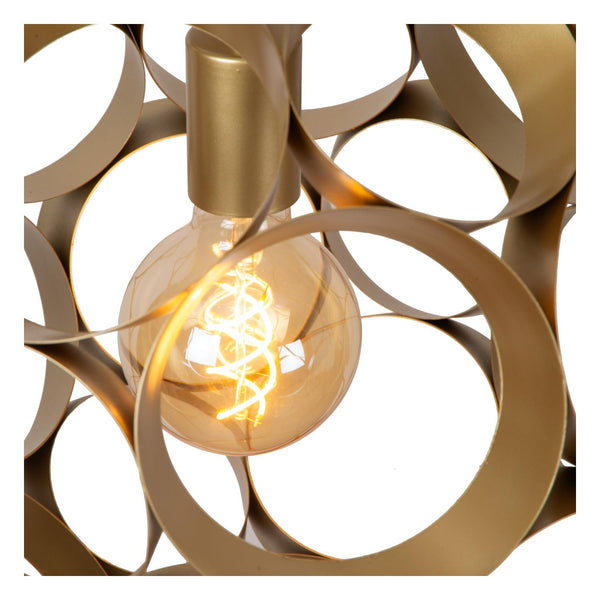 Lucide HANNELORE hanglamp Ø 40 cm, E27, matgoud / messing